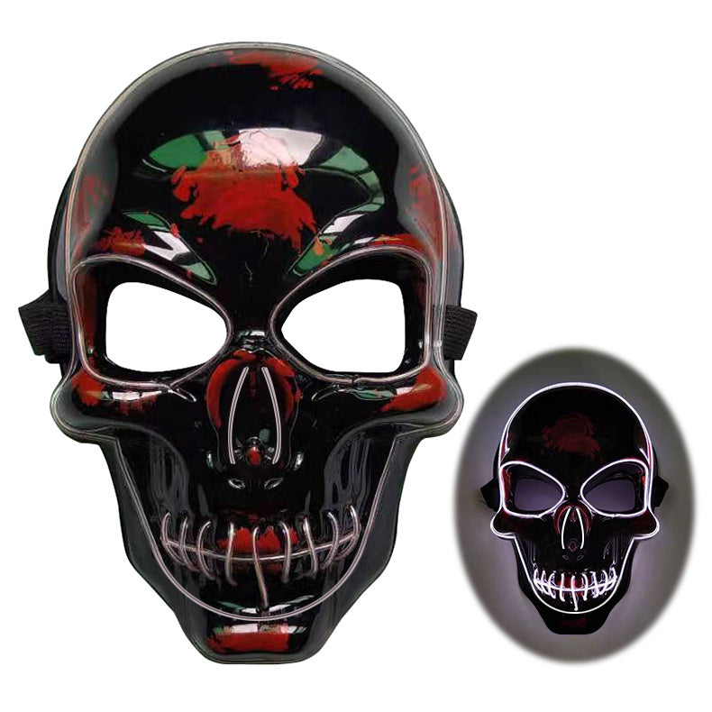 Halloween Scheletro Maschera LED Glow Maschera Spaventosa