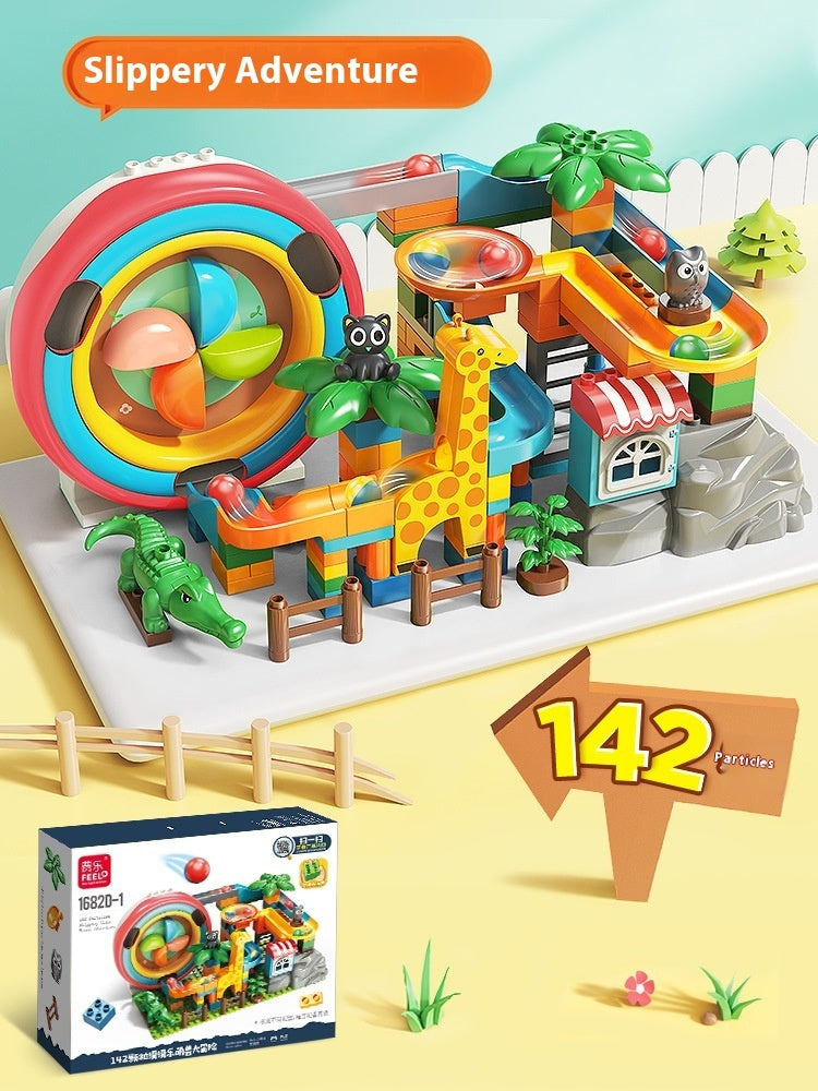 Giradischi elettrico ad anello giocattolo con blocchi di particelle di grandi dimensioni