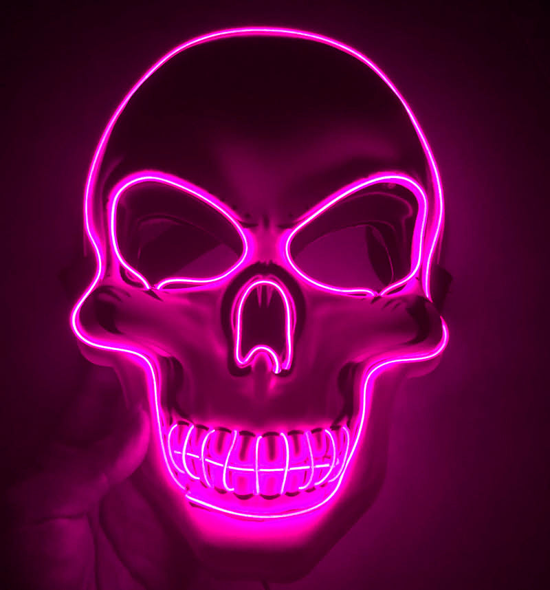 Halloween Scheletro Maschera LED Glow Maschera Spaventosa