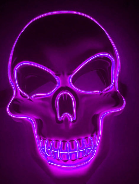 Halloween Scheletro Maschera LED Glow Maschera Spaventosa