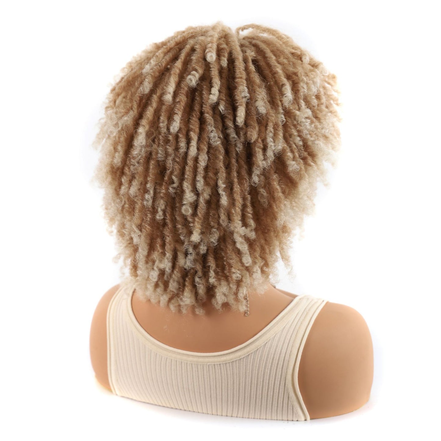 Parrucche africane con copricapo di capelli ricci piccoli Non multicolore da 21 cm