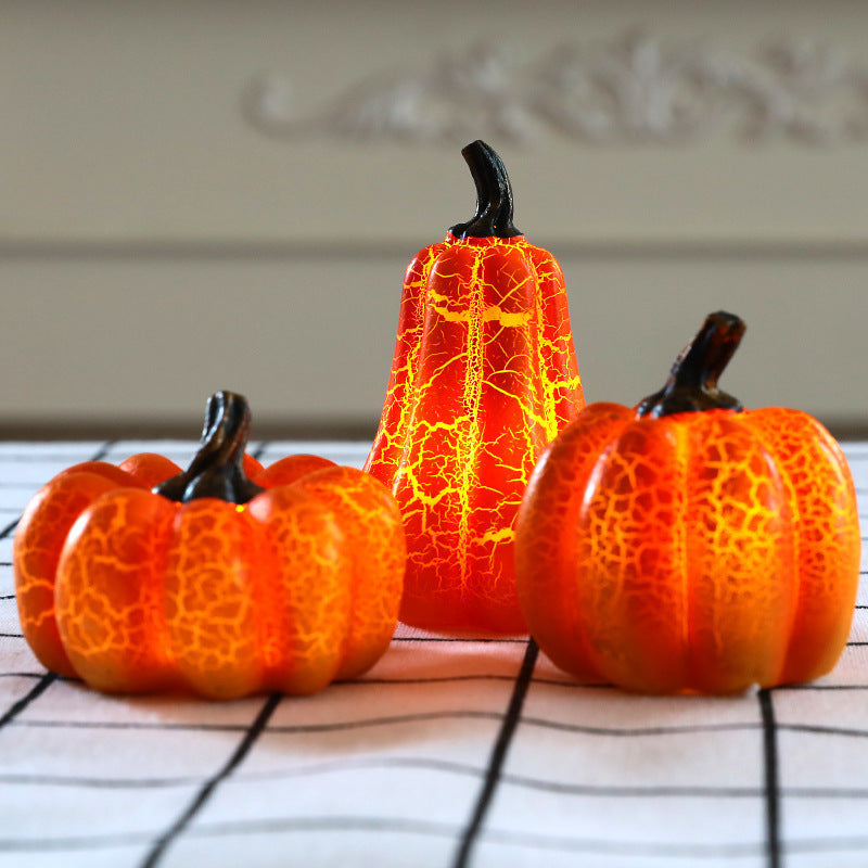 Lanterna Zucca di Halloween. LED Lampada a candela Resina Zucca luminosa