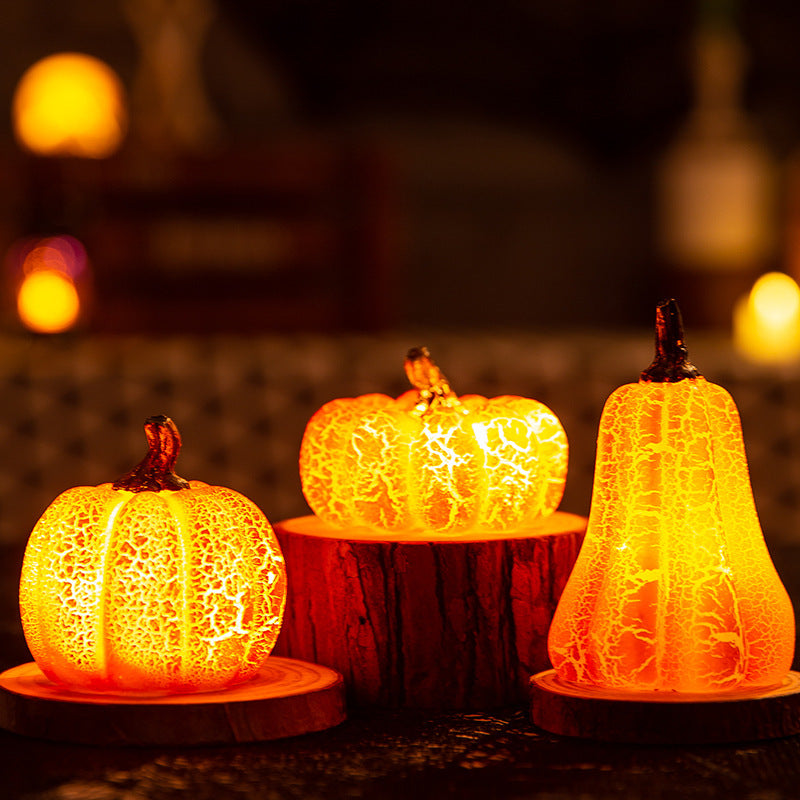 Lanterna Zucca di Halloween. LED Lampada a candela Resina Zucca luminosa