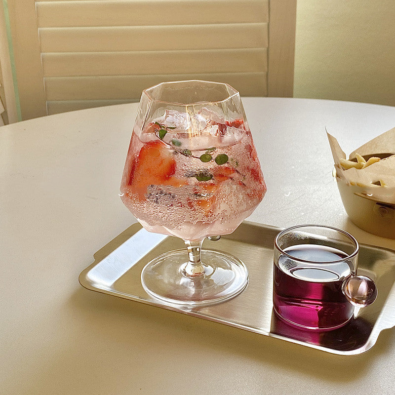 Bicchiere ottagonale, alto drink cocktail bevanda fredda soda bicchiere d'acqua frizzante
