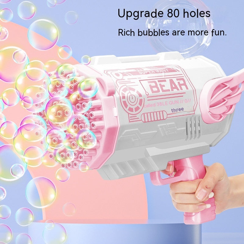 Macchina per Bolle Elettrica Gatling a 80 Fori: Esplosione di Divertimento Automatico!