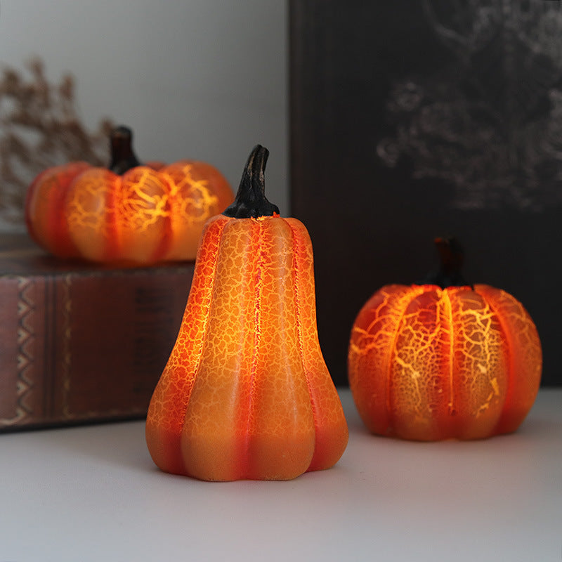 Lanterna Zucca di Halloween. LED Lampada a candela Resina Zucca luminosa