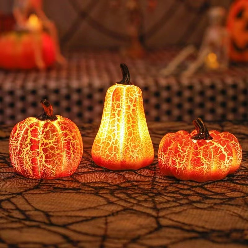 Lanterna Zucca di Halloween. LED Lampada a candela Resina Zucca luminosa