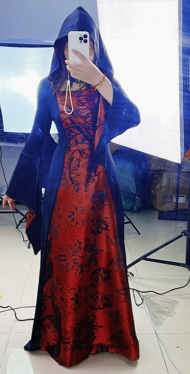 Costume da vampiro con Mantello di Halloween/Abito da mago Cosplay