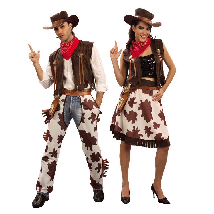 Costumi da Cowboy per Ragazzi e Ragazze,Adulti e Bambini: Spirito Natalizio per i Più Piccoli