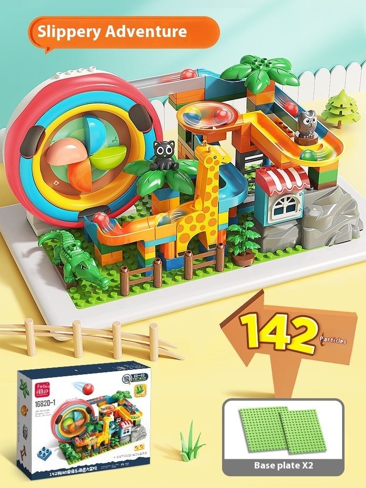 Giradischi elettrico ad anello giocattolo con blocchi di particelle di grandi dimensioni