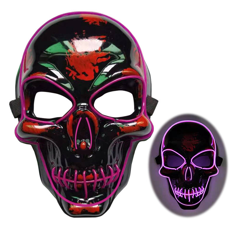 Halloween Scheletro Maschera LED Glow Maschera Spaventosa