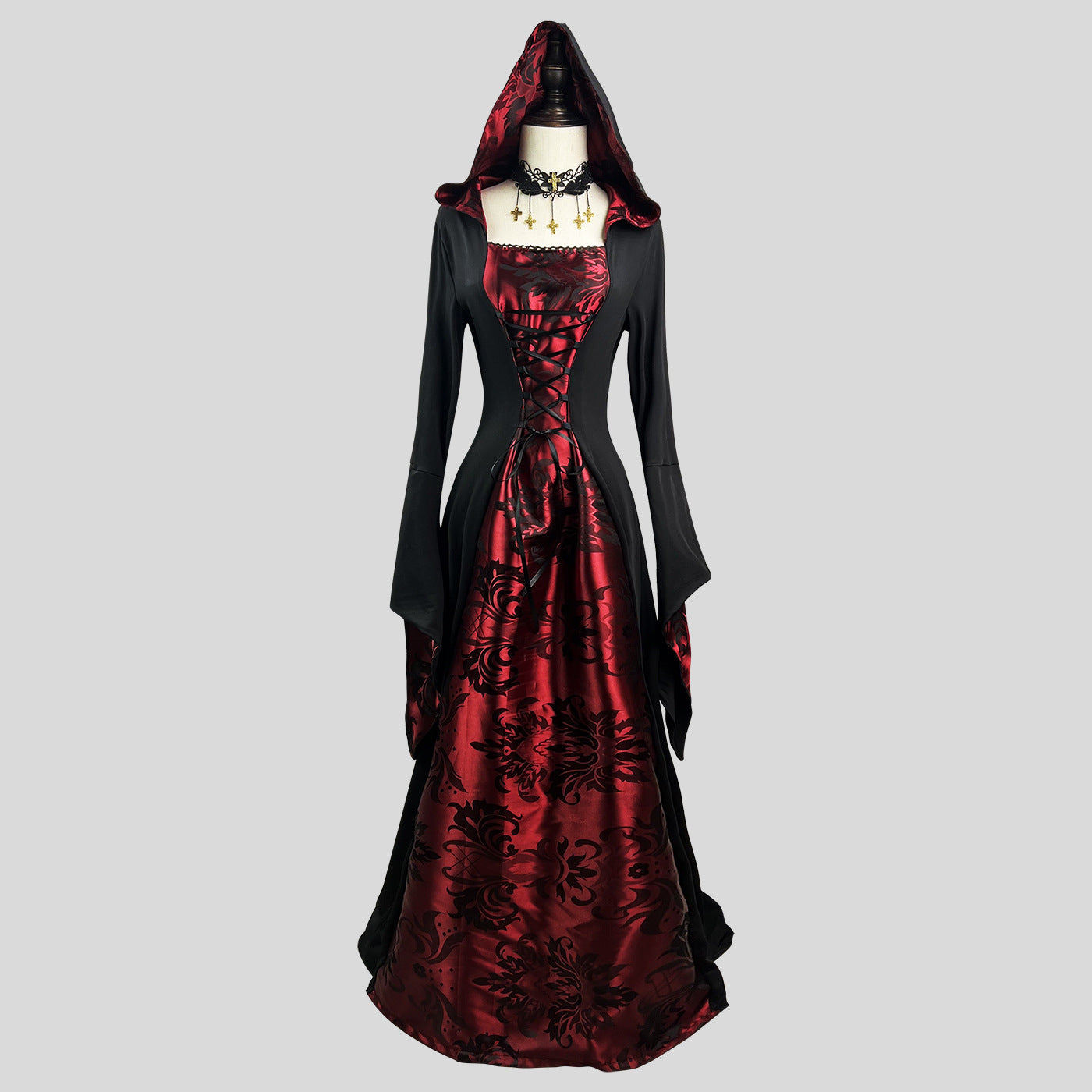 Costume da vampiro con Mantello di Halloween/Abito da mago Cosplay