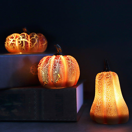 Lanterna Zucca di Halloween. LED Lampada a candela Resina Zucca luminosa