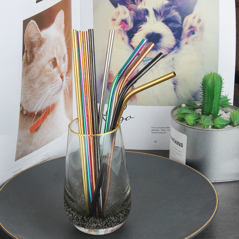 Cannuccia in acciaio inossidabile per cocktail, caffè, latte, tè...