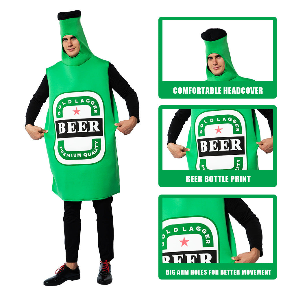 Costume per vestiti cosplay di birra di Halloween