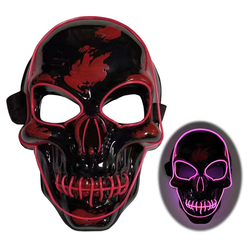 Halloween Scheletro Maschera LED Glow Maschera Spaventosa