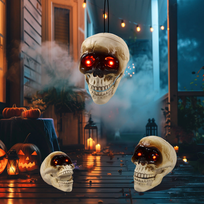Teste di teschio di Halloween realistiche Decorazioni di Halloween Decorazione spettrale del suono spaventoso