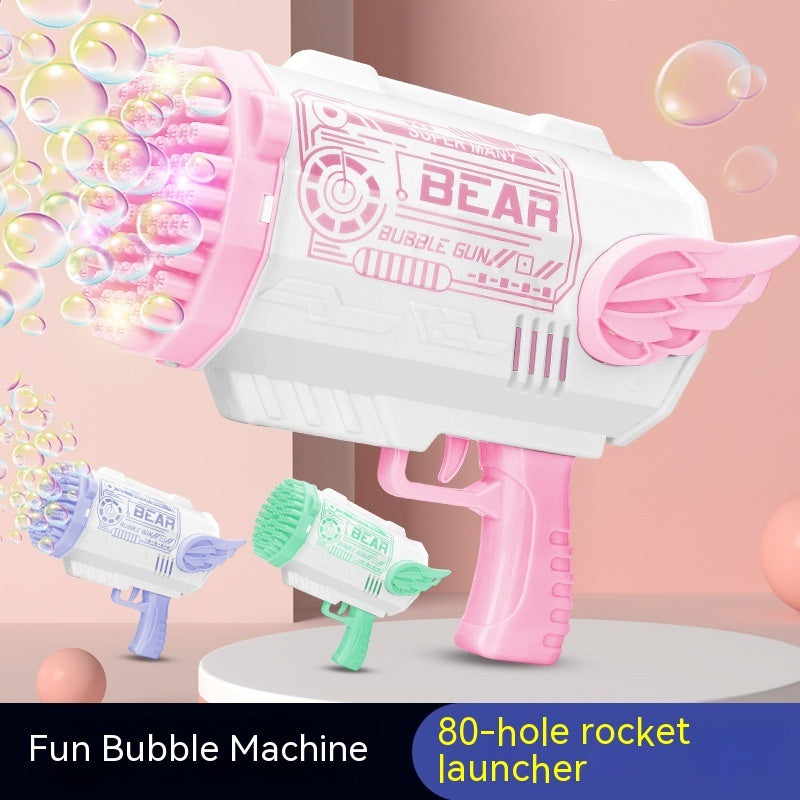 Macchina per Bolle Elettrica Gatling a 80 Fori: Esplosione di Divertimento Automatico!