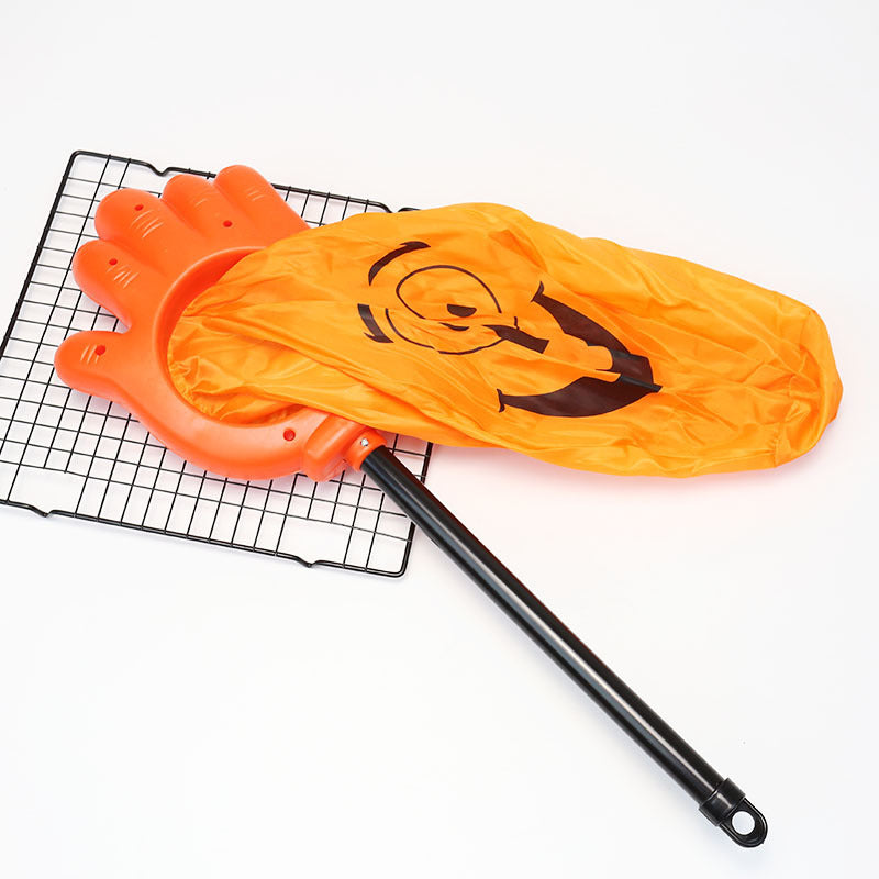 Borsa per caramelle con grande palmo della mano con scheletro o zucca