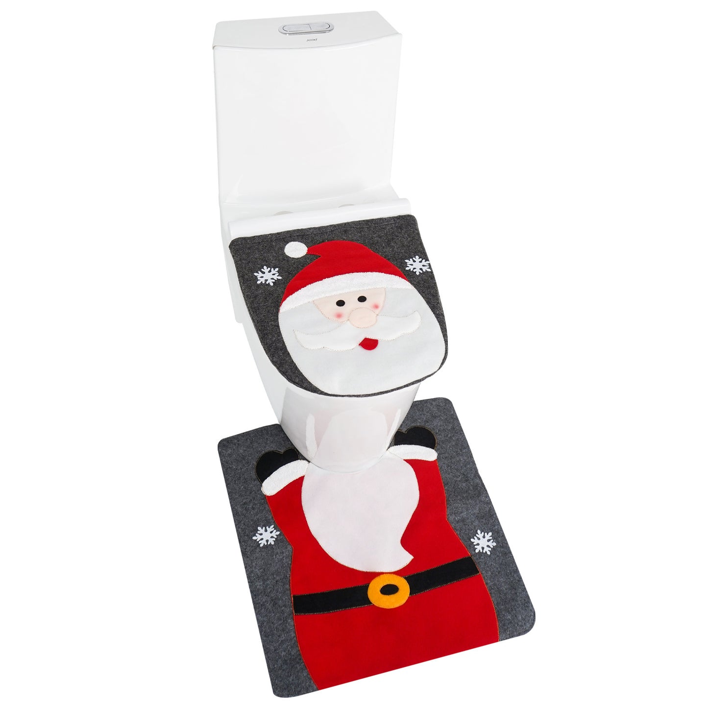 Coprisedile e tappeto Natalizio per WC - Design Pupazzo di Neve,Babbo Natale, Renna. Perfetto per Decorazioni Feste Invernali e Natalizie