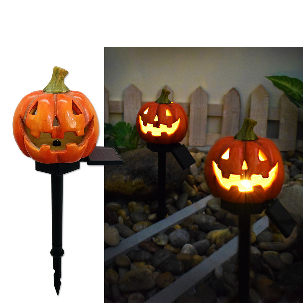 Lampada solare a forma di zucca per atmosfera creativa all'aperto di Halloween