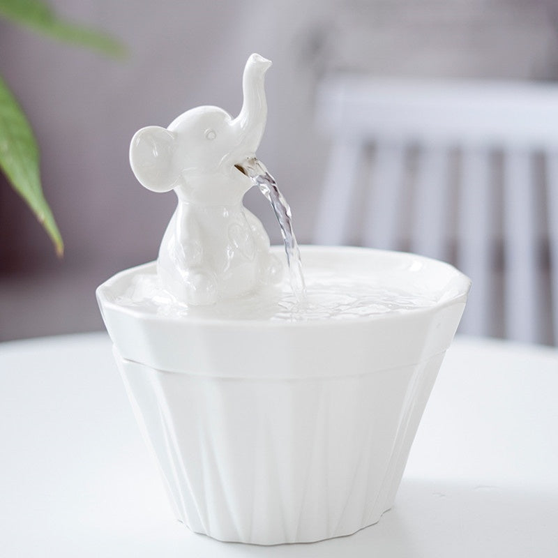 Distributore d'acqua intelligente in ceramica per Gatti, Cat Ceramic Auto Drink