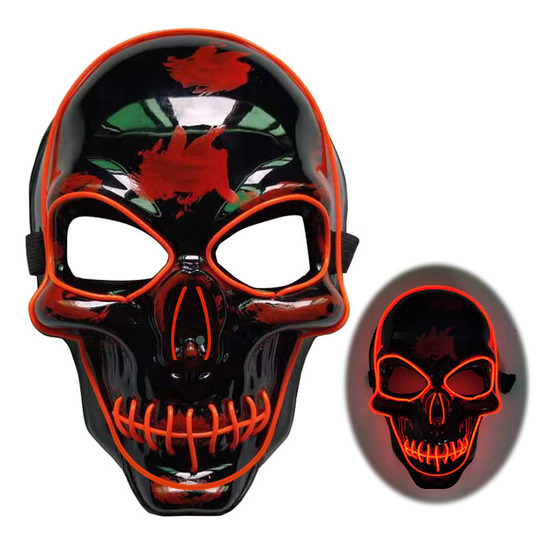 Halloween Scheletro Maschera LED Glow Maschera Spaventosa