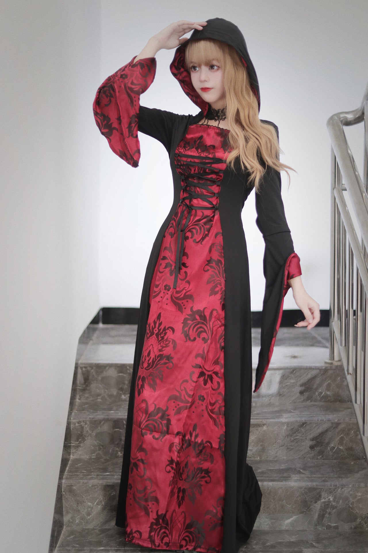 Costume da vampiro con Mantello di Halloween/Abito da mago Cosplay